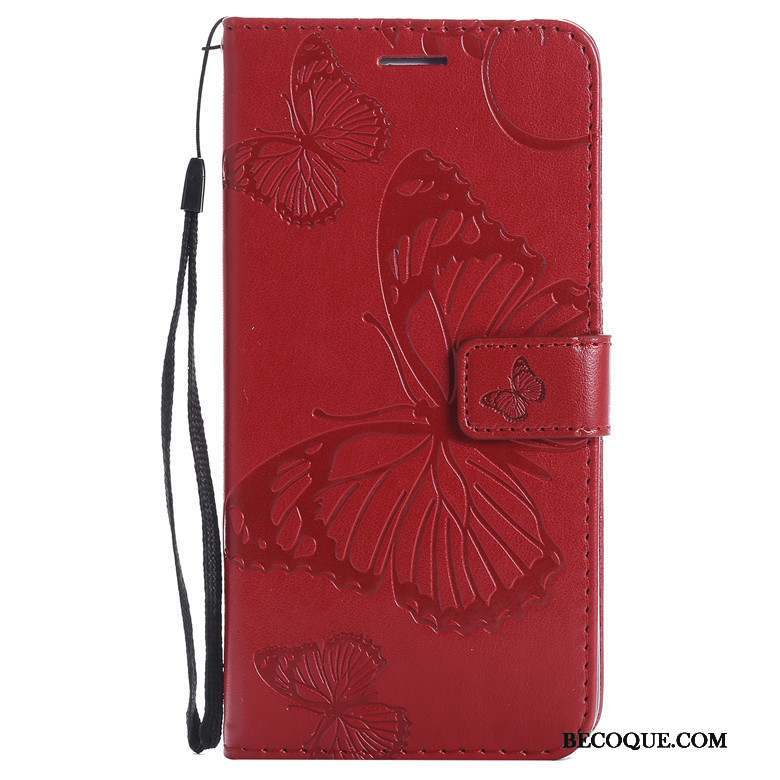 Samsung Galaxy A8s Or Rose Fleurs De Papillons Incassable Étui En Cuir Clamshell Coque De Téléphone