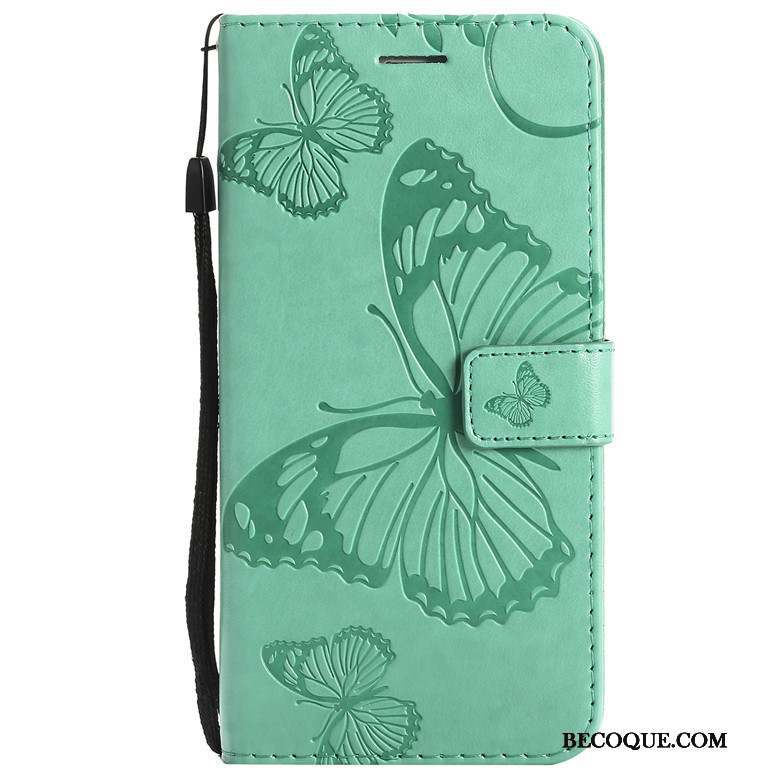 Samsung Galaxy A8s Or Rose Fleurs De Papillons Incassable Étui En Cuir Clamshell Coque De Téléphone