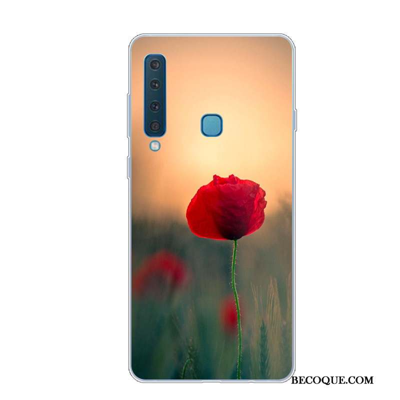 Samsung Galaxy A9 2018 Personnalité Coque De Téléphone Dessin Animé Imprimé Rouge Étui