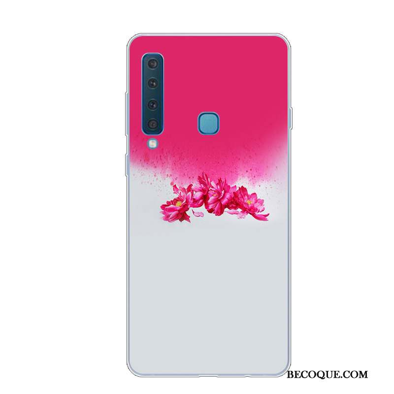 Samsung Galaxy A9 2018 Personnalité Coque De Téléphone Dessin Animé Imprimé Rouge Étui