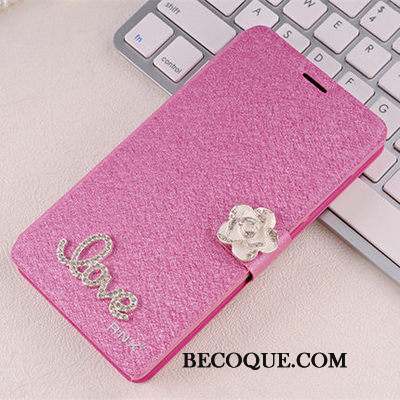 Samsung Galaxy A9 2018 Protection Rose Coque Étui En Cuir Haute Clamshell