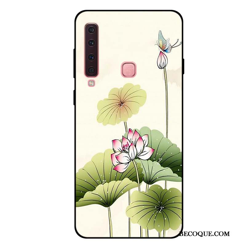 Samsung Galaxy A9 2018 Rose Étui Fluide Doux Frais Tout Compris Coque De Téléphone