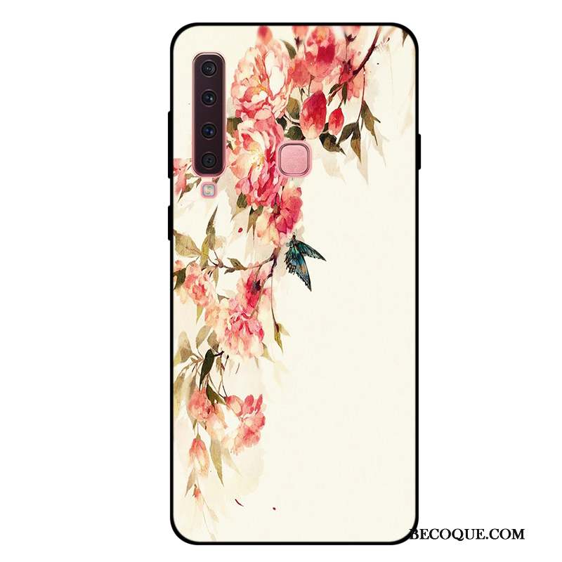 Samsung Galaxy A9 2018 Rose Étui Fluide Doux Frais Tout Compris Coque De Téléphone