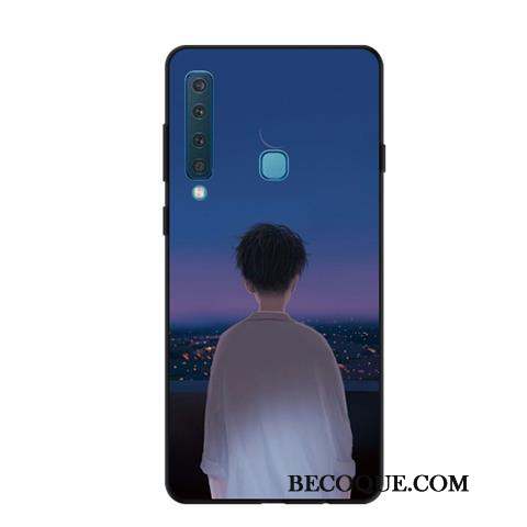 Samsung Galaxy A9 2018 Étui Yarn Bleu Protection Téléphone Portable Coque