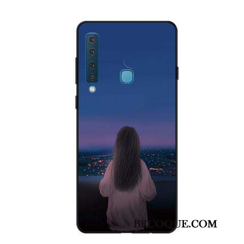 Samsung Galaxy A9 2018 Étui Yarn Bleu Protection Téléphone Portable Coque