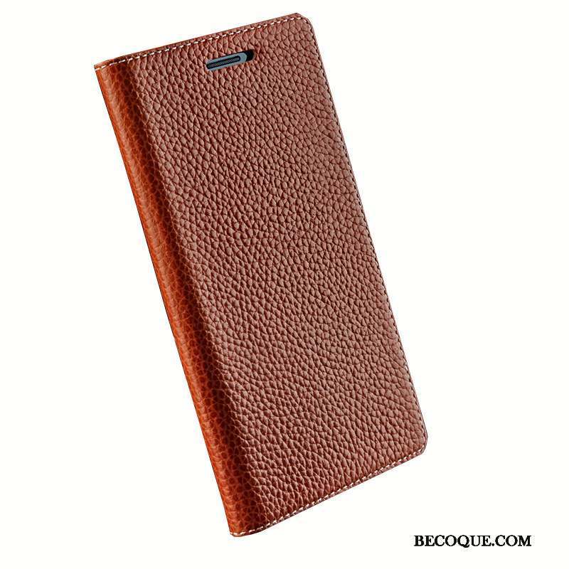Samsung Galaxy A9 Coque De Téléphone Cuir Véritable Simple Téléphone Portable Housse Étui