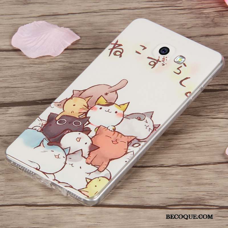 Samsung Galaxy A9 Coque Dessin Animé Haute Fluide Doux Étui Téléphone Portable Rose