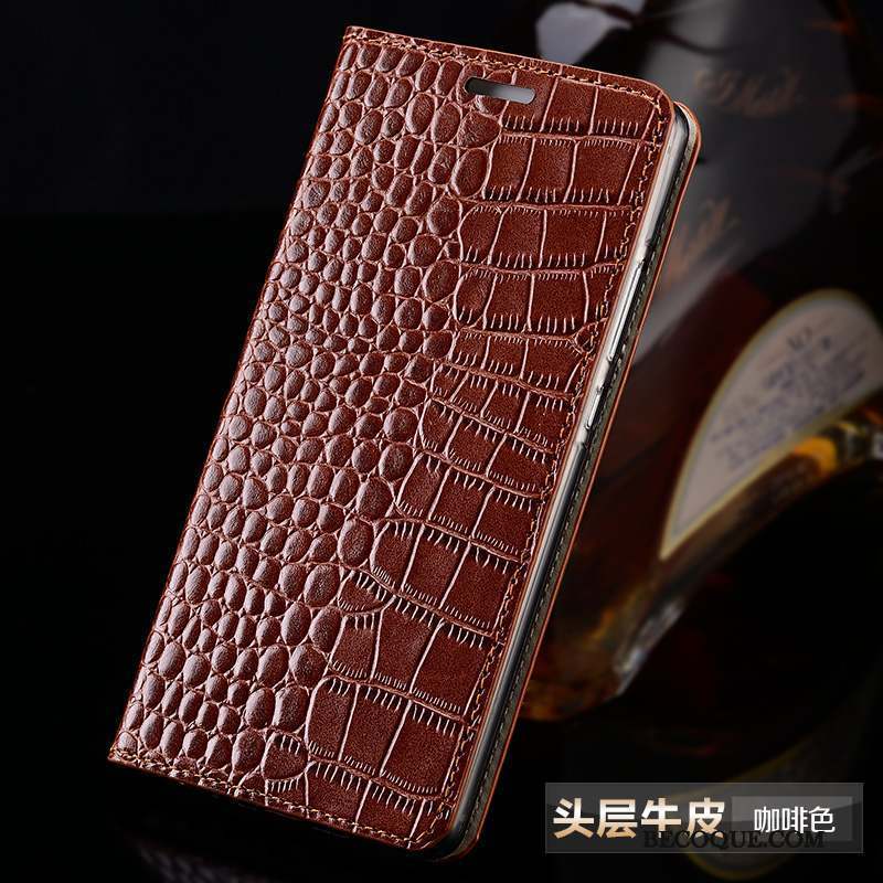 Samsung Galaxy A9 Coque Luxe Personnalisé Étui En Cuir Incassable Marron Cuir Véritable