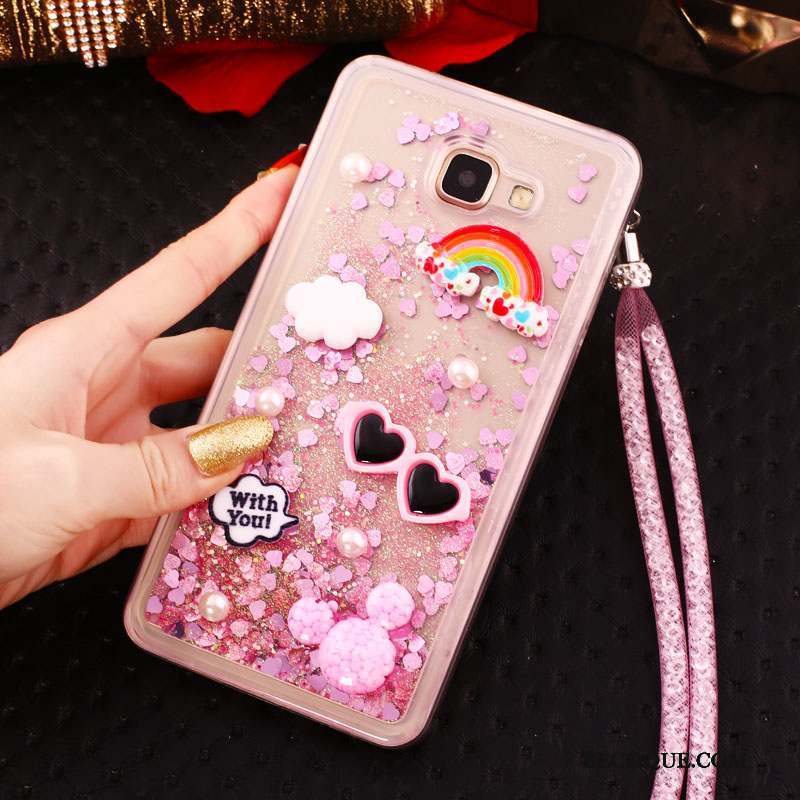 Samsung Galaxy A9 Coque Étui Haute Fluide Doux Silicone Incassable Rose