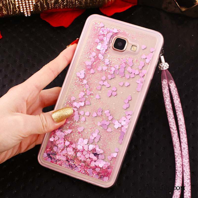 Samsung Galaxy A9 Coque Étui Haute Fluide Doux Silicone Incassable Rose