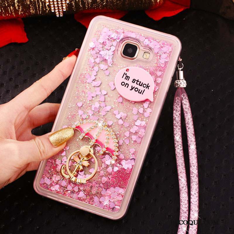 Samsung Galaxy A9 Coque Étui Haute Fluide Doux Silicone Incassable Rose