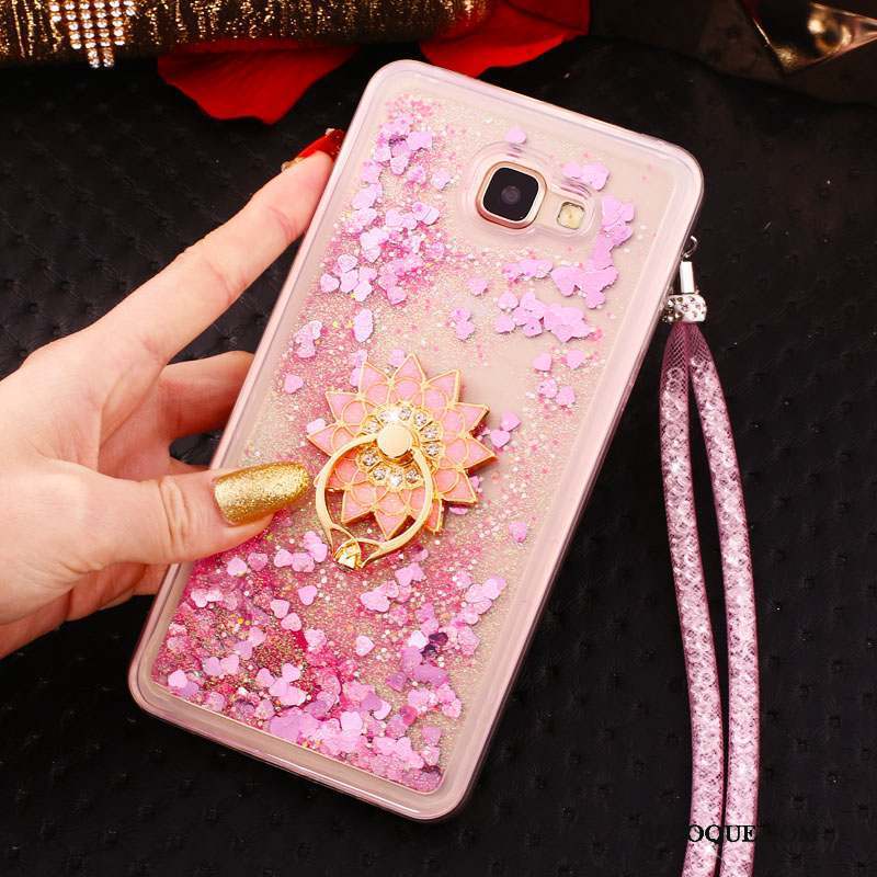 Samsung Galaxy A9 Coque Étui Haute Fluide Doux Silicone Incassable Rose