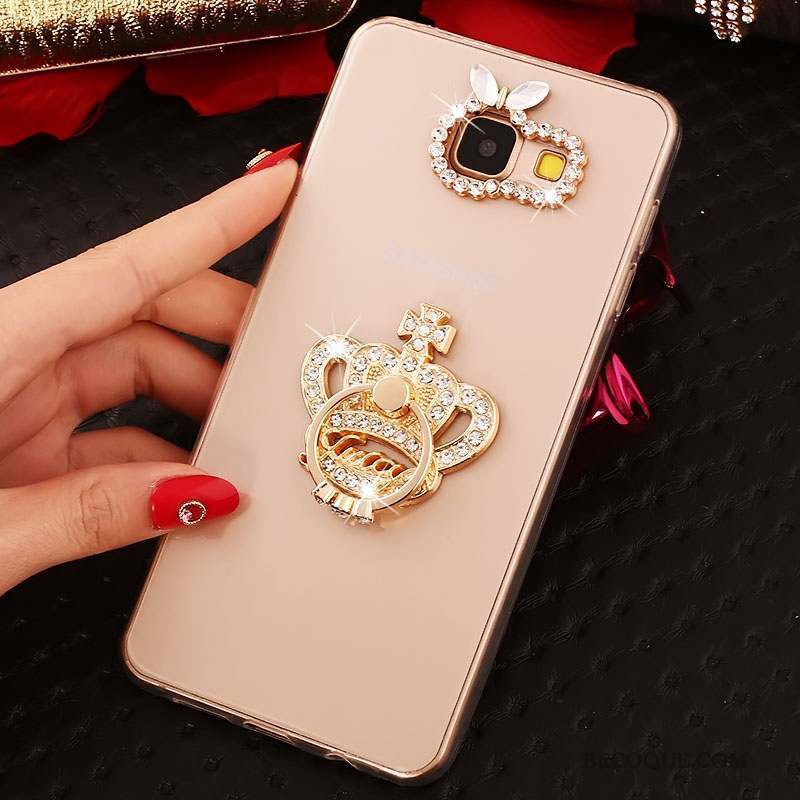 Samsung Galaxy A9 Haute Fluide Doux Silicone Or Coque De Téléphone Étui