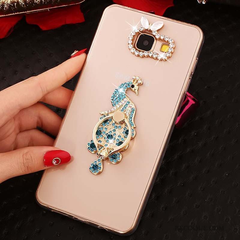 Samsung Galaxy A9 Haute Fluide Doux Silicone Or Coque De Téléphone Étui