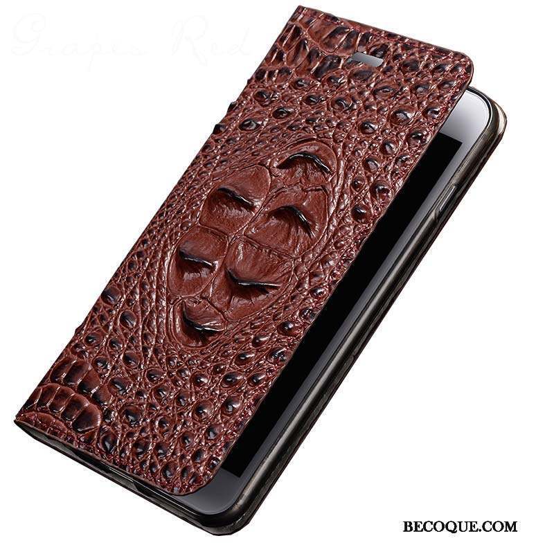 Samsung Galaxy A9 Incassable Étui En Cuir Cuir Véritable Silicone Coque De Téléphone Marron