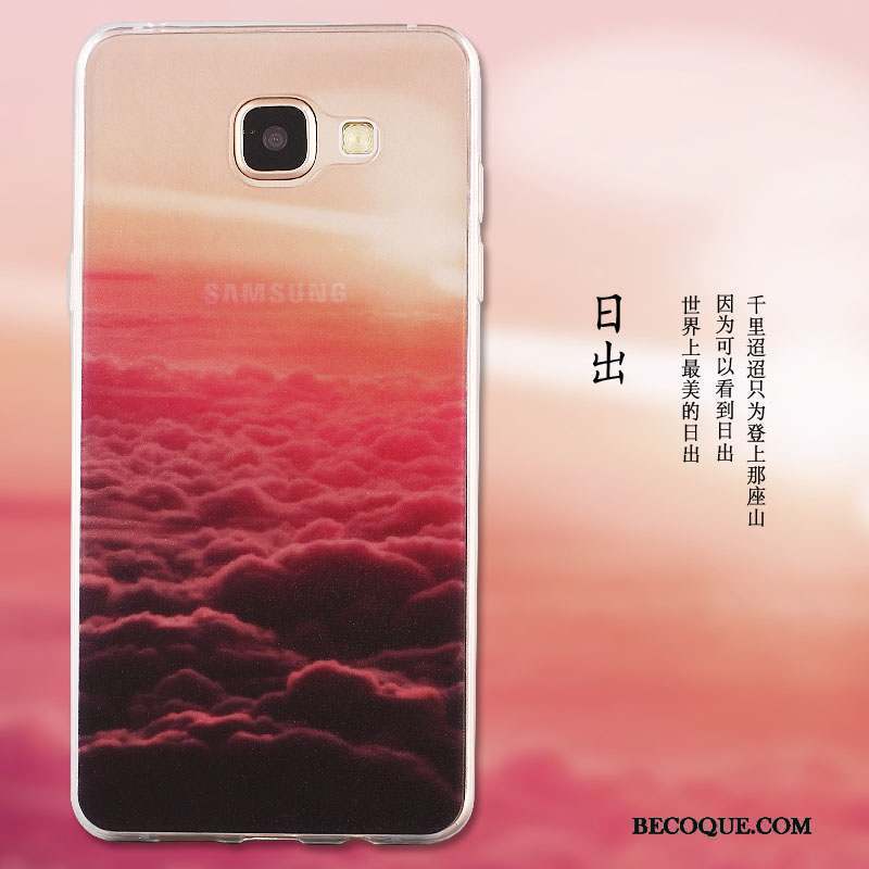 Samsung Galaxy A9 Mesh Protection Rouge Incassable Coque Fluide Doux