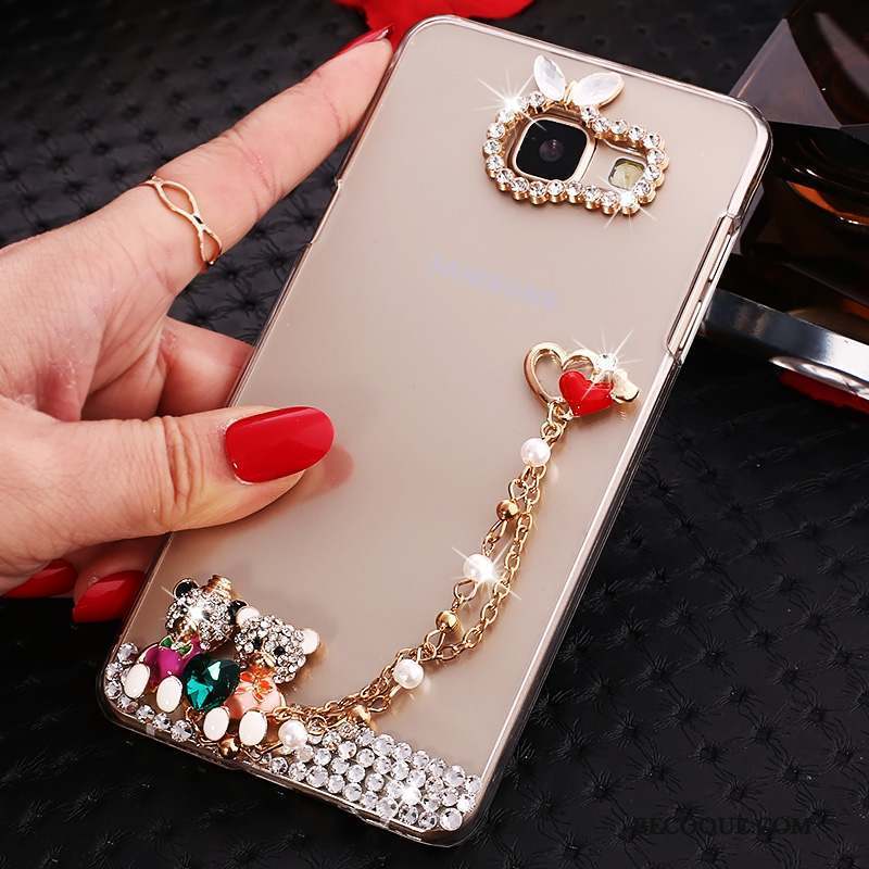 Samsung Galaxy A9 Or Protection Coque Étui De Téléphone Strass