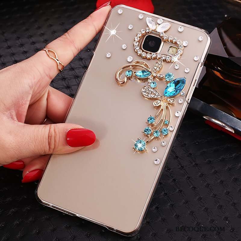 Samsung Galaxy A9 Or Protection Coque Étui De Téléphone Strass