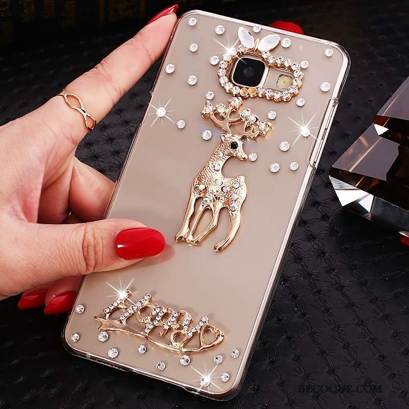 Samsung Galaxy A9 Or Protection Coque Étui De Téléphone Strass