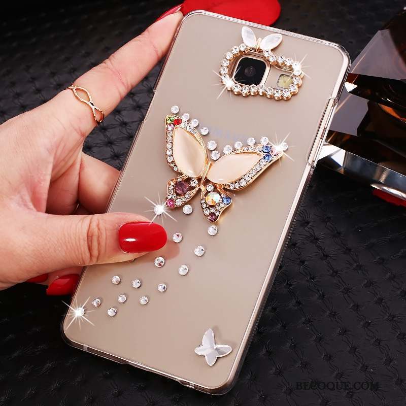 Samsung Galaxy A9 Or Protection Coque Étui De Téléphone Strass