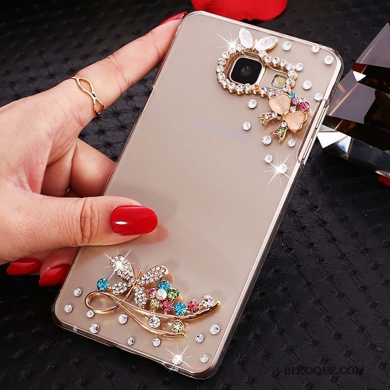 Samsung Galaxy A9 Or Protection Coque Étui De Téléphone Strass