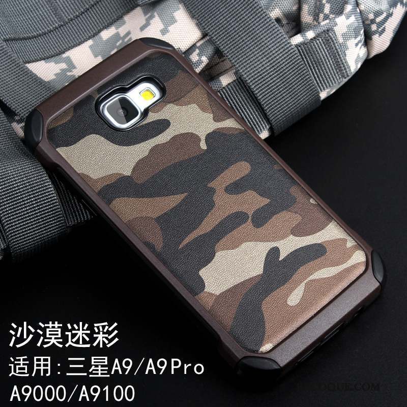 Samsung Galaxy A9 Silicone Camouflage Incassable Coque De Téléphone Bleu Étui