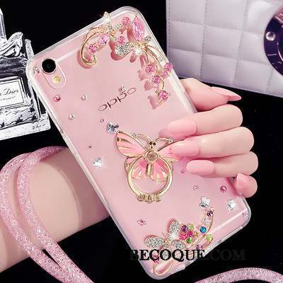 Samsung Galaxy A9 Support Strass Silicone Rose Coque Protection