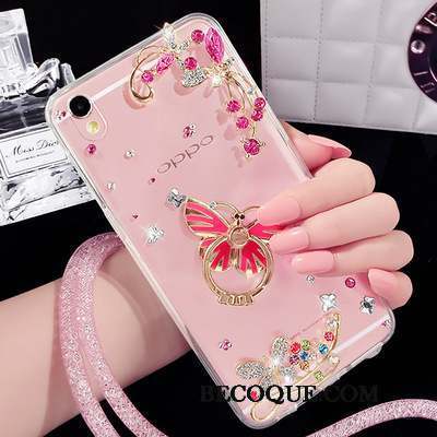 Samsung Galaxy A9 Support Strass Silicone Rose Coque Protection