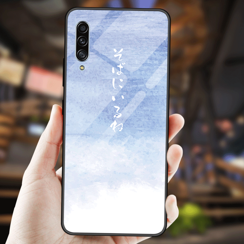 Samsung Galaxy A90 5g Coque Couleur Unie Bleu Amoureux Fluide Doux Étui Ciel Étoilé