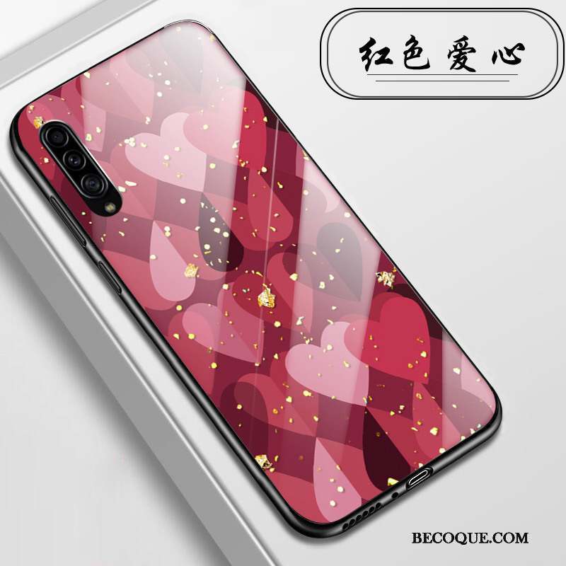 Samsung Galaxy A90 5g Coque De Téléphone Protection Rose Verre Léopard Étui