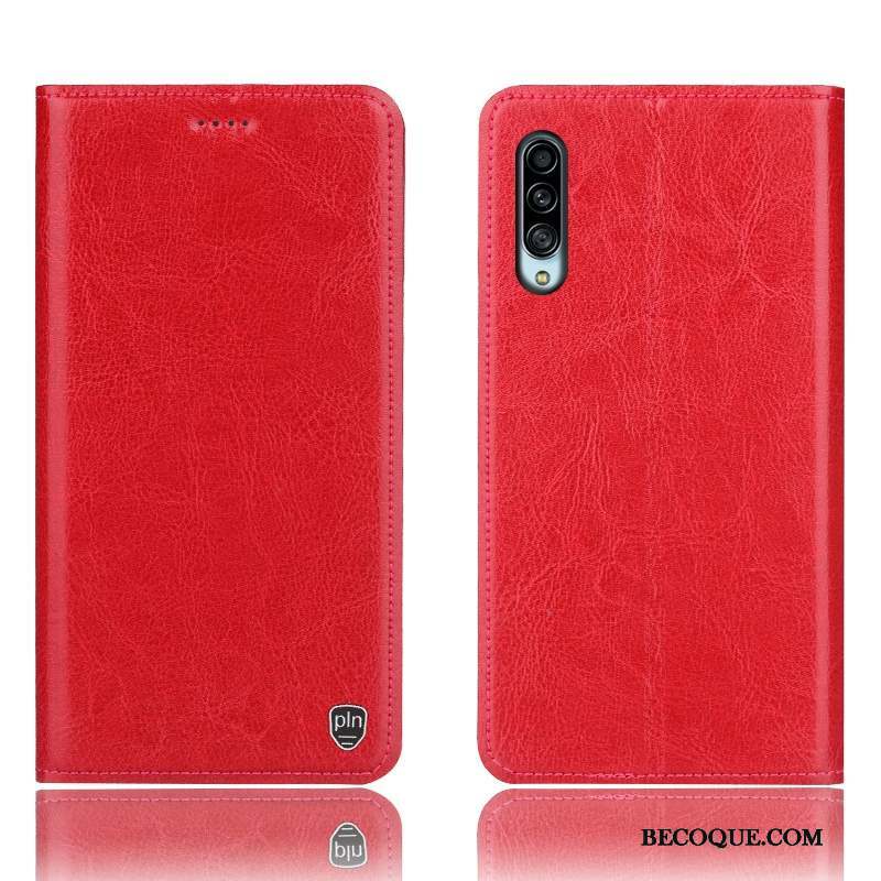 Samsung Galaxy A90 5g Coque De Téléphone Protection Étui Cuir Véritable Housse Modèle Fleurie