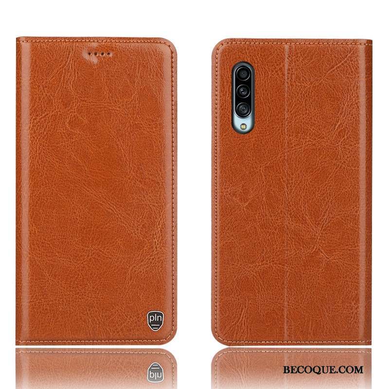 Samsung Galaxy A90 5g Coque De Téléphone Protection Étui Cuir Véritable Housse Modèle Fleurie