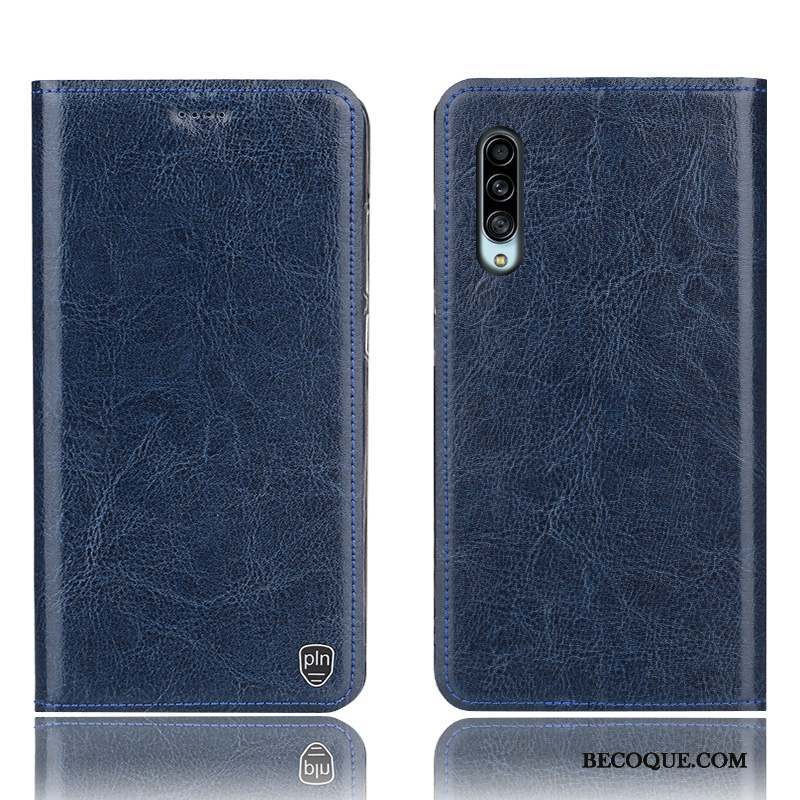 Samsung Galaxy A90 5g Coque De Téléphone Protection Étui Cuir Véritable Housse Modèle Fleurie