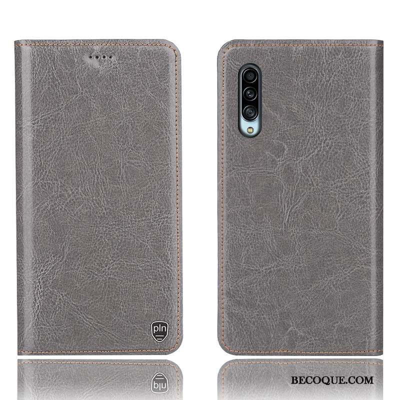 Samsung Galaxy A90 5g Coque De Téléphone Protection Étui Cuir Véritable Housse Modèle Fleurie