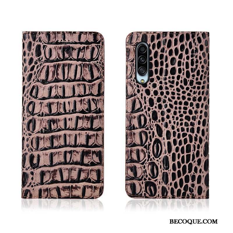 Samsung Galaxy A90 5g Nouveau Cuir Véritable Clamshell Coque De Téléphone Marque De Tendance Tout Compris