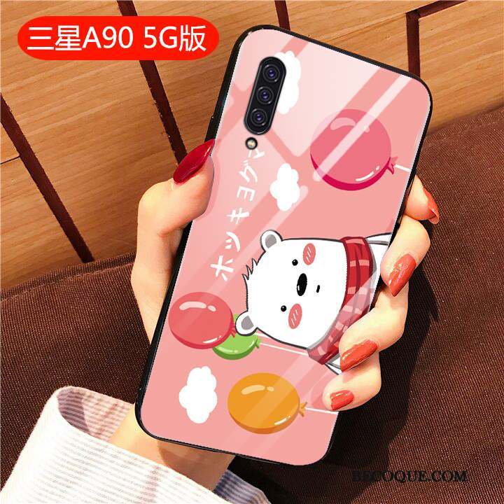 Samsung Galaxy A90 5g Tendance Coque De Téléphone Fluide Doux Silicone Rat Créatif