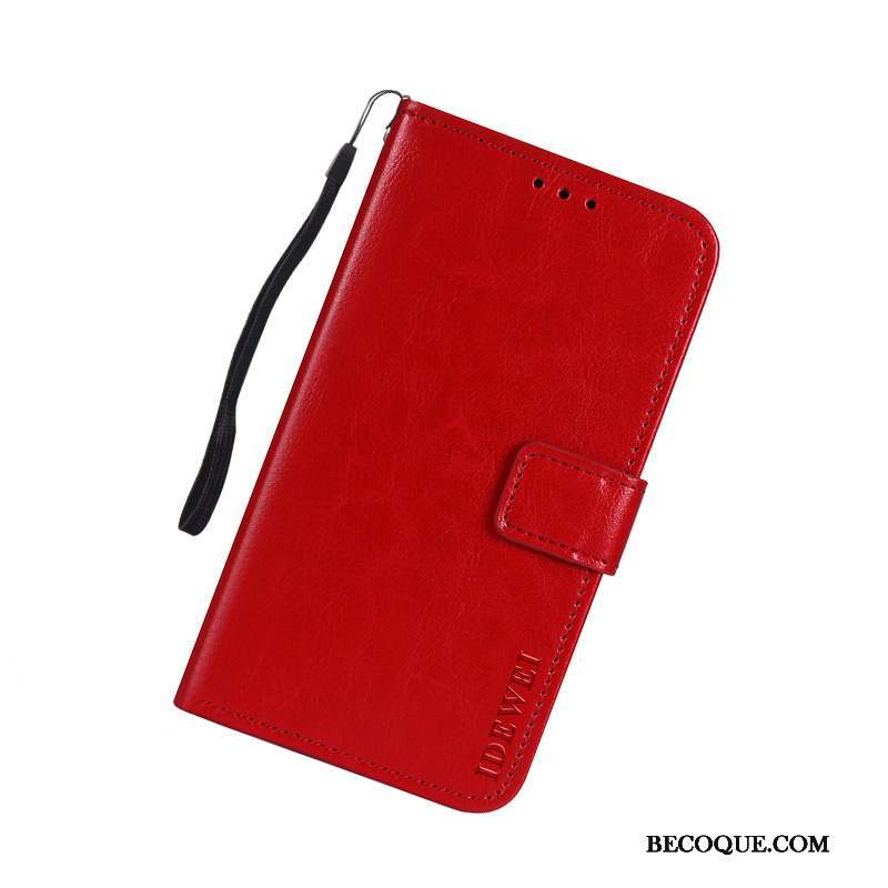 Samsung Galaxy A90 5g Tendance Portefeuille Rouge Étui Étui En Cuir Coque De Téléphone