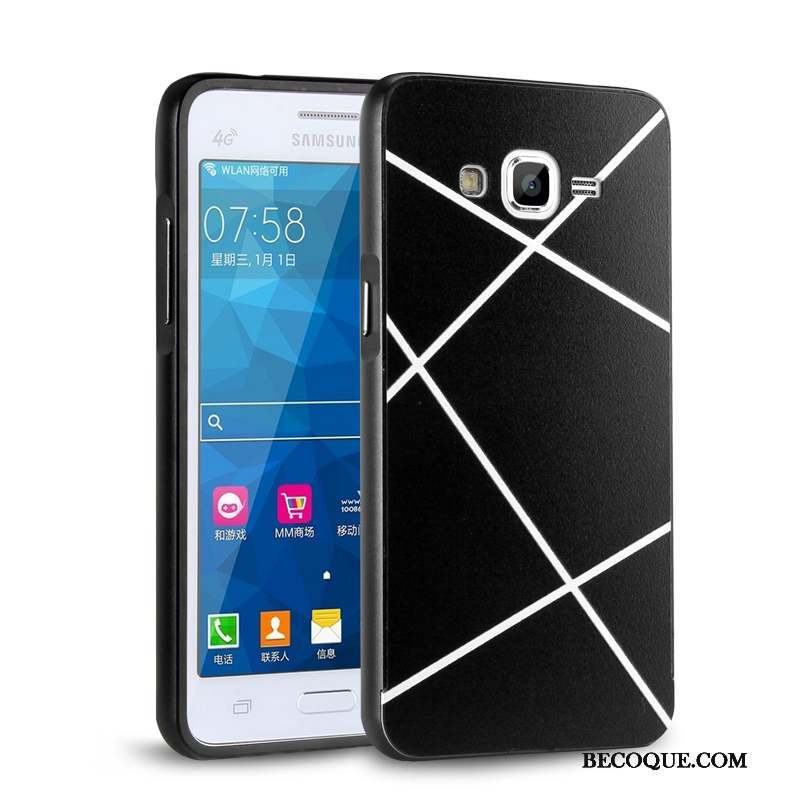 Samsung Galaxy J3 2015 Étui Coque De Téléphone Argent Métal Protection Incassable