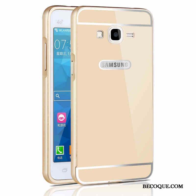 Samsung Galaxy J3 2015 Étui Coque De Téléphone Argent Métal Protection Incassable