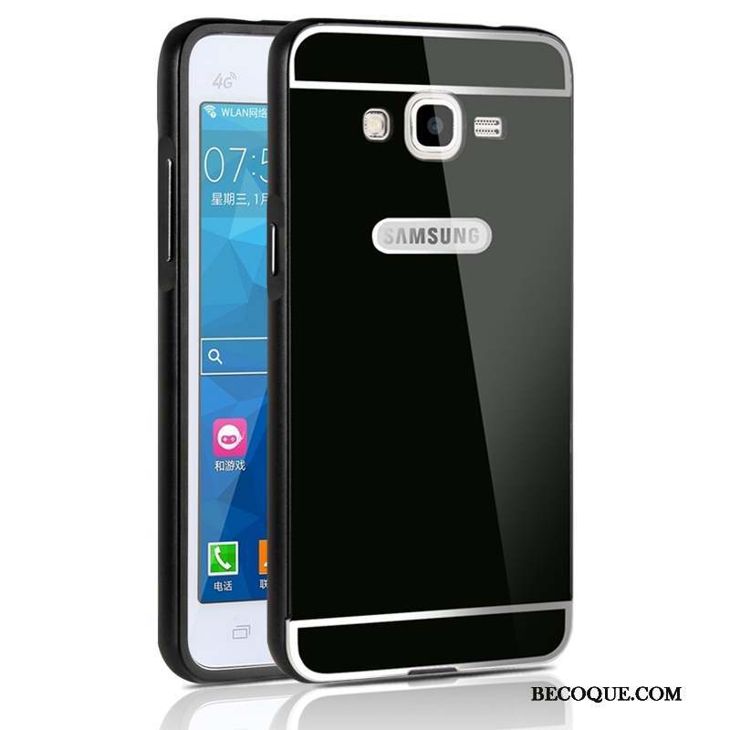 Samsung Galaxy J3 2015 Étui Coque De Téléphone Argent Métal Protection Incassable