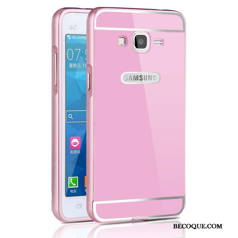 Samsung Galaxy J3 2015 Étui Coque De Téléphone Argent Métal Protection Incassable