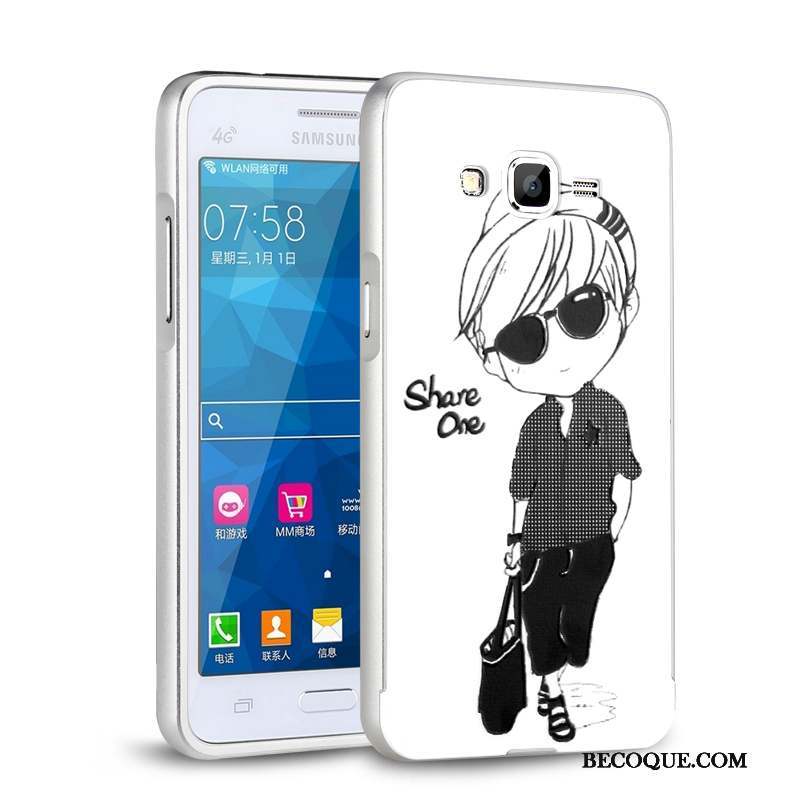 Samsung Galaxy J3 2015 Étui Coque De Téléphone Argent Métal Protection Incassable