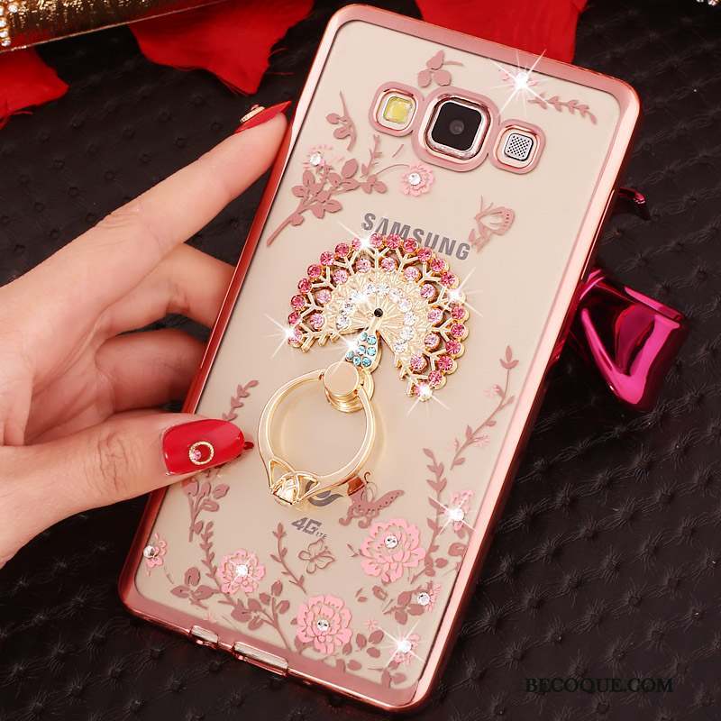 Samsung Galaxy J3 2016 Coque Anneau Silicone Étui Strass Téléphone Portable Très Mince