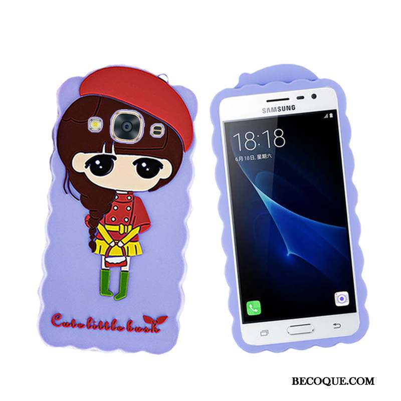 Samsung Galaxy J3 2016 Coque De Téléphone Fluide Doux Ornements Suspendus Étui Protection Dessin Animé