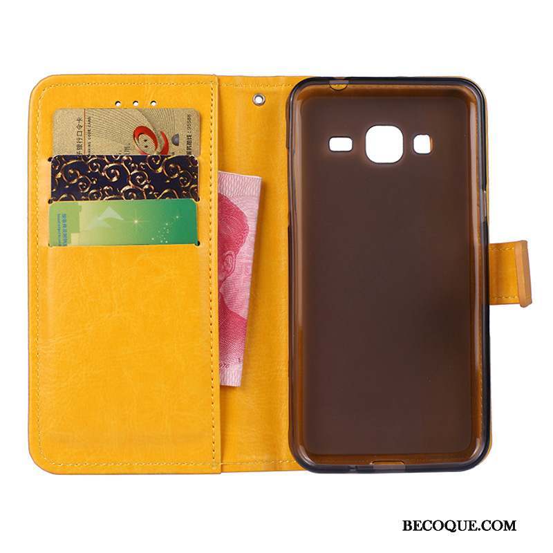 Samsung Galaxy J3 2016 Coque De Téléphone Multicolore Étui Protection Étui En Cuir Housse