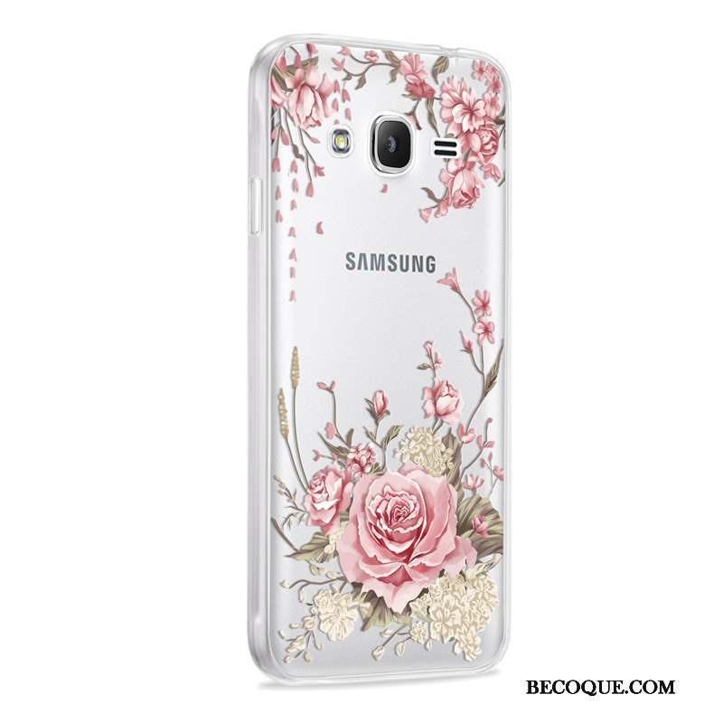 Samsung Galaxy J3 2016 Coque De Téléphone Vert Argent Fluide Doux Incassable Protection