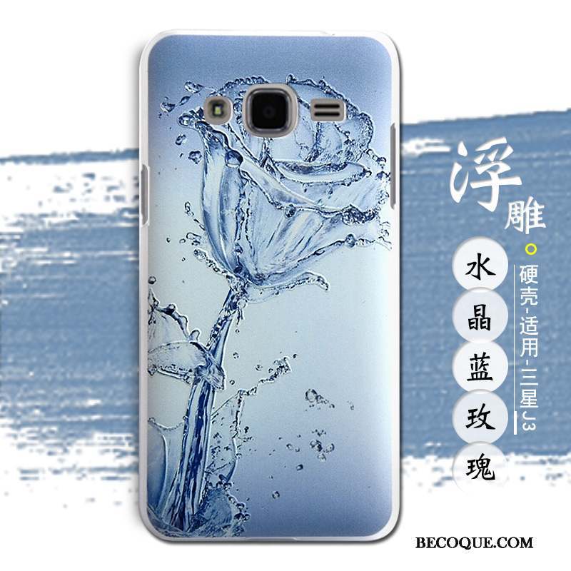 Samsung Galaxy J3 2016 Coque Gaufrage Difficile Tendance Protection Étui Téléphone Portable