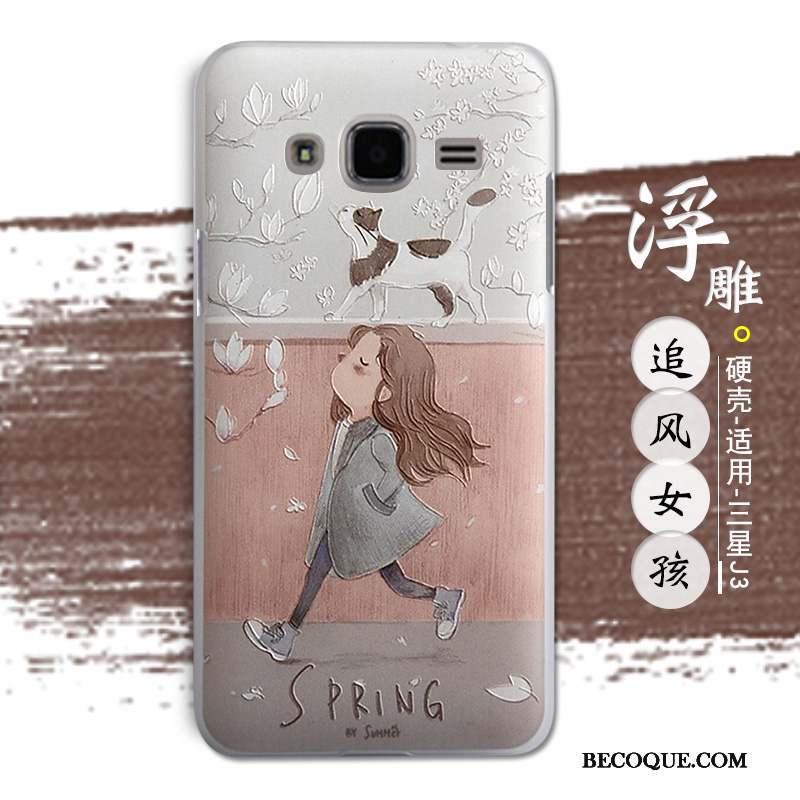 Samsung Galaxy J3 2016 Coque Gaufrage Difficile Tendance Protection Étui Téléphone Portable