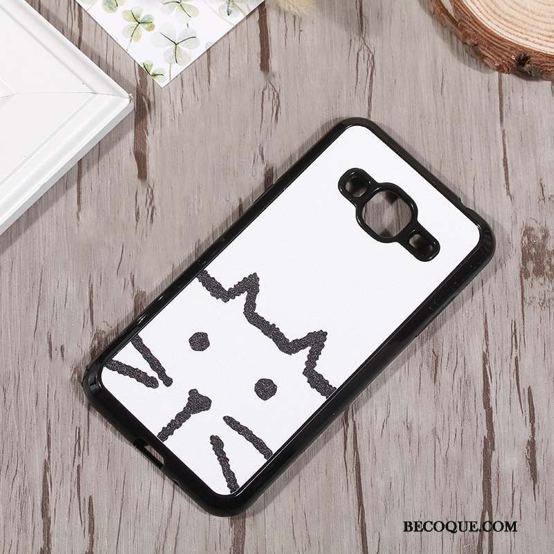 Samsung Galaxy J3 2016 Coque Incassable Protection Fluide Doux Silicone Noir Ornements Suspendus