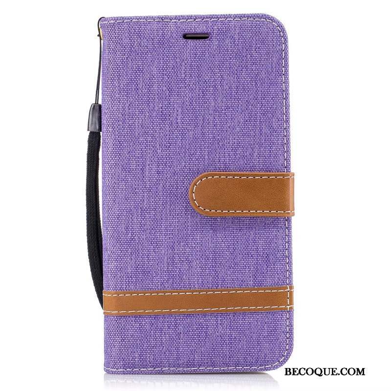 Samsung Galaxy J3 2016 Étui Téléphone Portable En Denim Coque Gris Tendance